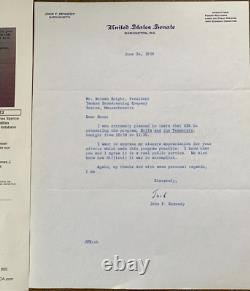Une lettre signée par John F. Kennedy à propos de Jimmy Hoffa, authentifiée par JSA : Un exemplaire unique
