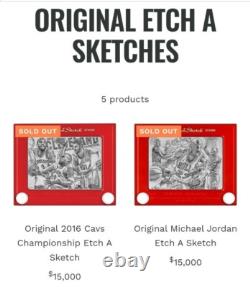 Une œuvre unique : croquis/dessin/boîte à ombres authentiquement signée sur un Etch-A-Sketch