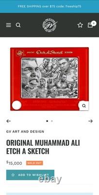 Une œuvre unique : croquis/dessin/boîte à ombres authentiquement signée sur un Etch-A-Sketch