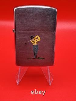 Unico Très Rare Zippo Golfeur 1950-1957 #2517191 Parfait État