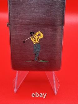 Unico Très Rare Zippo Golfeur 1950-1957 #2517191 Parfait État