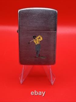 Unico Très Rare Zippo Golfeur 1950-1957 #2517191 Parfait État