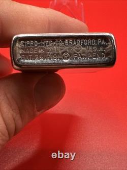 Unico Très Rare Zippo Golfeur 1950-1957 #2517191 Parfait État