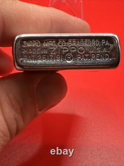 Unico Très Rare Zippo Golfeur 1950-1957 #2517191 Parfait État