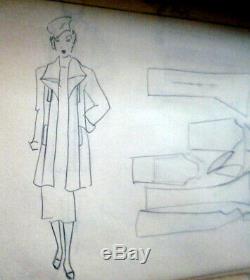 Unique En Son Genre Des Années 1930 Conception De La Robe De Dessin Modèle Manuel De Cours