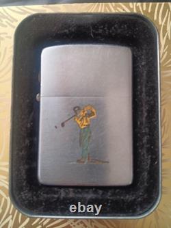 Unique Très Rare Zippo Golfeur 1950-1957 #2517191 En Parfait État