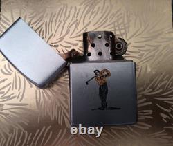 Unique Très Rare Zippo Golfeur 1950-1957 #2517191 En Parfait État