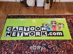 Unique en son genre ! Grande bannière promotionnelle en vinyle des Super Nanas de Cartoon Network des années 2000