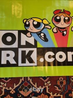 Unique en son genre ! Grande bannière promotionnelle en vinyle des Super Nanas de Cartoon Network des années 2000