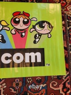 Unique en son genre ! Grande bannière promotionnelle en vinyle des Super Nanas de Cartoon Network des années 2000