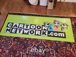 Unique en son genre ! Grande bannière promotionnelle en vinyle des Super Nanas de Cartoon Network des années 2000