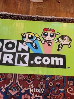 Unique en son genre ! Grande bannière promotionnelle en vinyle des Super Nanas de Cartoon Network des années 2000