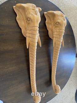 Unique en son genre ! TRÈS UNIQUE ! Têtes d'éléphant ART DÉCORATIF VINTAGE pour la maison