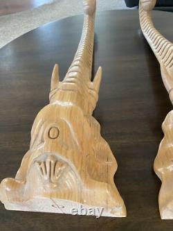 Unique en son genre ! TRÈS UNIQUE ! Têtes d'éléphant ART DÉCORATIF VINTAGE pour la maison