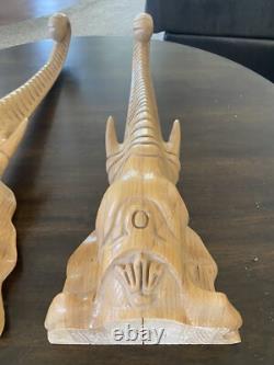 Unique en son genre ! TRÈS UNIQUE ! Têtes d'éléphant ART DÉCORATIF VINTAGE pour la maison