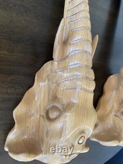 Unique en son genre ! TRÈS UNIQUE ! Têtes d'éléphant ART DÉCORATIF VINTAGE pour la maison