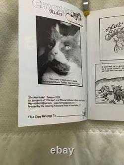 Unique en son genre ! Zine Chicken Rules ! de Diane DiMassa, signé ! Tout sur son chat