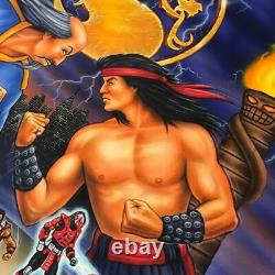 Unique et Rare Peinture d'Art Conceptuel Vintage Original de Mortal Kombat 1995