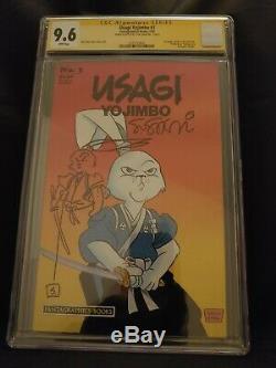 Usagi Yojimbo # 1 Cgc Ss 9.6 Stan Sakai Signature One-of-a-kind Buste Esquisse