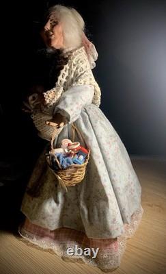 VTG Grand-mère à Louer Personnage par Marina Cantlon 1985 Fait Main - Unique