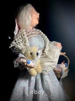 VTG Grand-mère à Louer Personnage par Marina Cantlon 1985 Fait Main - Unique