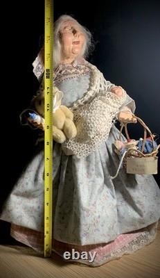 VTG Grand-mère à Louer Personnage par Marina Cantlon 1985 Fait Main - Unique