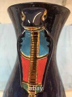 Vase de cobra égyptien unique en son genre en poterie par JD Sculpture originale, Nouveau