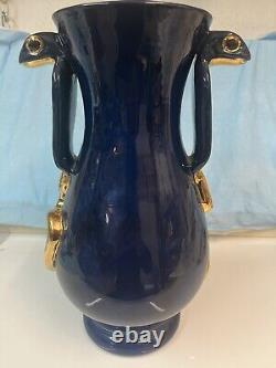 Vase de cobra égyptien unique en son genre en poterie par JD Sculpture originale, Nouveau