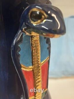 Vase de cobra égyptien unique en son genre en poterie par JD Sculpture originale, Nouveau