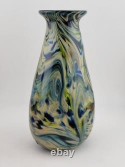 Vase en verre fusionné signé Scott Meyer 2009, collection rare et unique