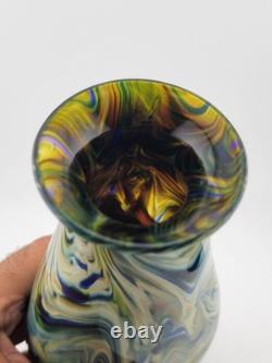Vase en verre fusionné signé Scott Meyer 2009, collection rare et unique