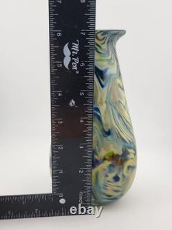 Vase en verre fusionné signé Scott Meyer 2009, collection rare et unique