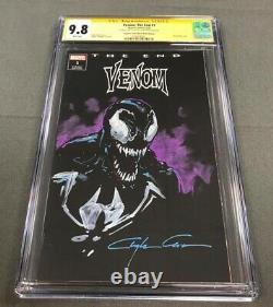 Venin The End 1 Cgc Ss 9.8 Custom One Of A Kind Painted Cover Par Clayton Crain