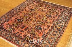 Vers les années 1920 5' 5 x 6' Tapis oriental authentique Lilihan unique en son genre