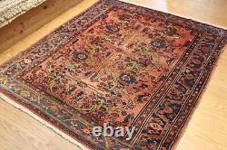 Vers les années 1920 5' 5 x 6' Tapis oriental authentique Lilihan unique en son genre