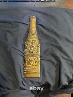 Vintage 1940 Étiqueté Pepsi Cola Laiton / Bronze Porte Pousser Un-de-a-kind! Navires4free