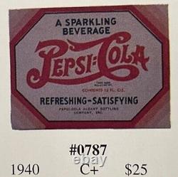 Vintage 1940 Étiqueté Pepsi Cola Laiton / Bronze Porte Pousser Un-de-a-kind! Navires4free