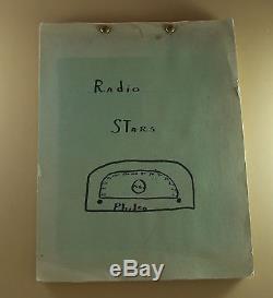 Vintage Antique Radio Stars Scrapbook Philco Des Années 1940 Rare À La Main Unique En Son Genre
