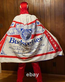 Vintage Budweiser Budman Années 1970 Costume Rare Un D'une Sorte De Collection Halloween