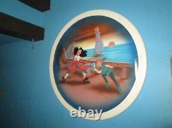 Vintage Disneyland Mural-peter Pan, Hook Et Wendy-one D’un Genre. Du Parc