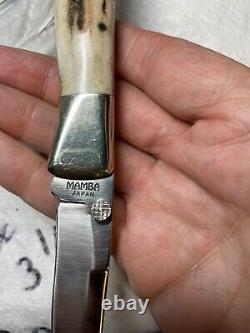 Vintage Pocket Knife-blackjack Pliant Mamba Personnalisé Lefty. C'est Une Sorte De Gentillesse.