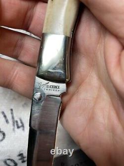Vintage Pocket Knife-blackjack Pliant Mamba Personnalisé Lefty. C'est Une Sorte De Gentillesse.