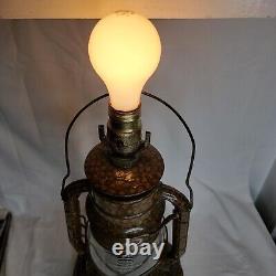 Vintage Un D'une Sorte Dietz Lantern Électric Lamp Estate Trouver Rare