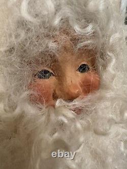Vintage Unique 1995 Linda Randall Santa Quilté en Bois Signé