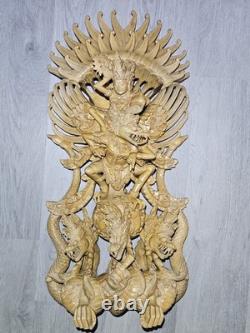 Vishnu Balinais Sculpté Montant Garuda 24 2003 Bali UNIQUE Expédition Rapide