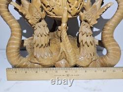 Vishnu Balinais Sculpté Montant Garuda 24 2003 Bali UNIQUE Expédition Rapide