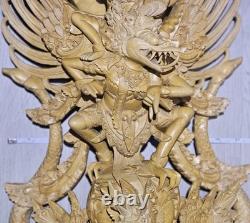 Vishnu Balinais Sculpté Montant Garuda 24 2003 Bali UNIQUE Expédition Rapide