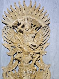 Vishnu Balinais Sculpté Montant Garuda 24 2003 Bali UNIQUE Expédition Rapide