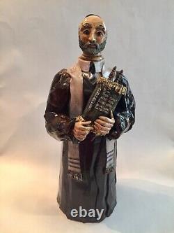 Vtg Judaica Rabbin Juif Vin Décanter Torah Hope Demarco Shabbat