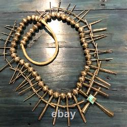 Vtg Native American Sterling Turquoise Dragonfly Cross Collier Unique En Son Genre